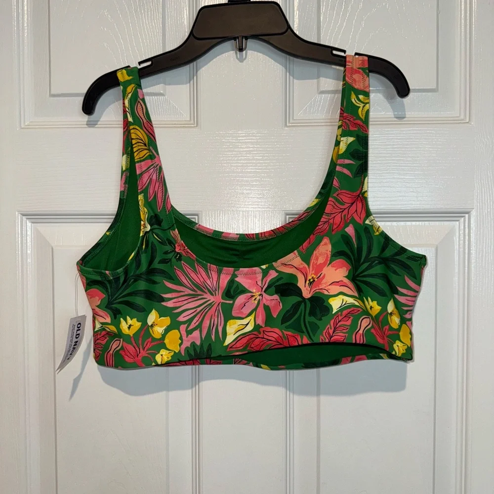 Old Navy Green Floral Bikini Set. NWT. Size L/XL - Picture 3 of 9